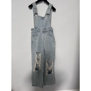 24h Vibing Denim Overalls (nwot)